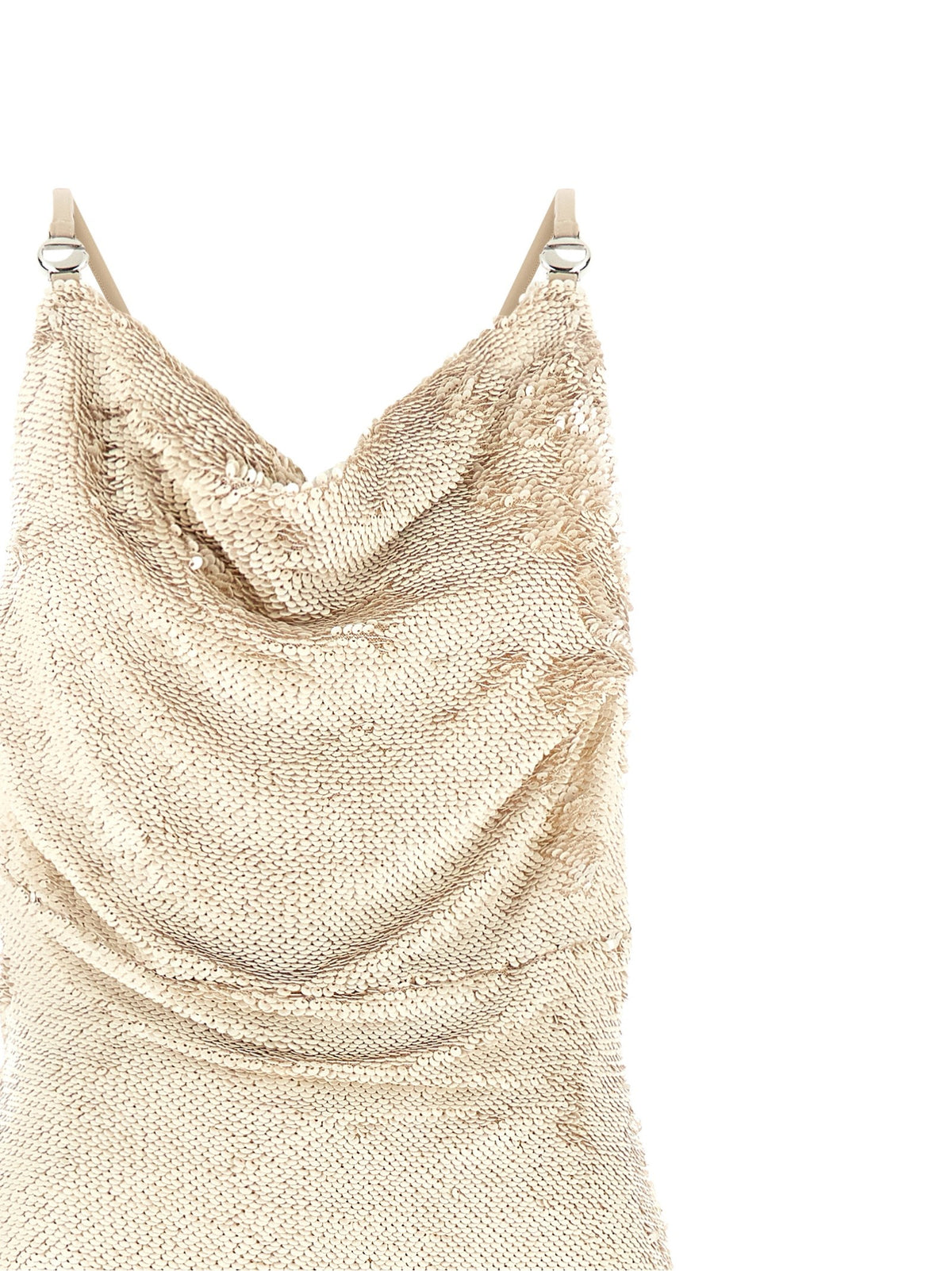 Coperni Sequin Dress Beige, view 3