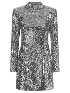 Balmain Sequin Dress Silver