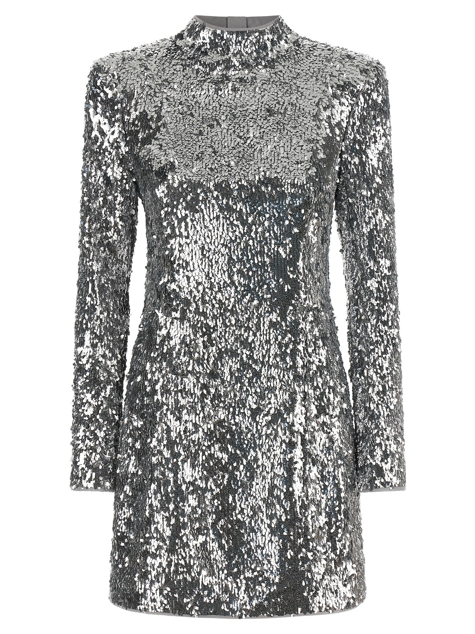 Balmain Sequin Dress Silver
