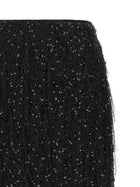 TWINSET Sequin Embroidery Skirt Black, view 3