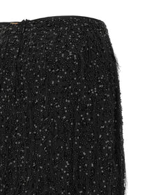 TWINSET Sequin Embroidery Skirt Black