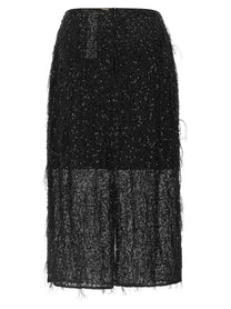 TWINSET Sequin Embroidery Skirt Black