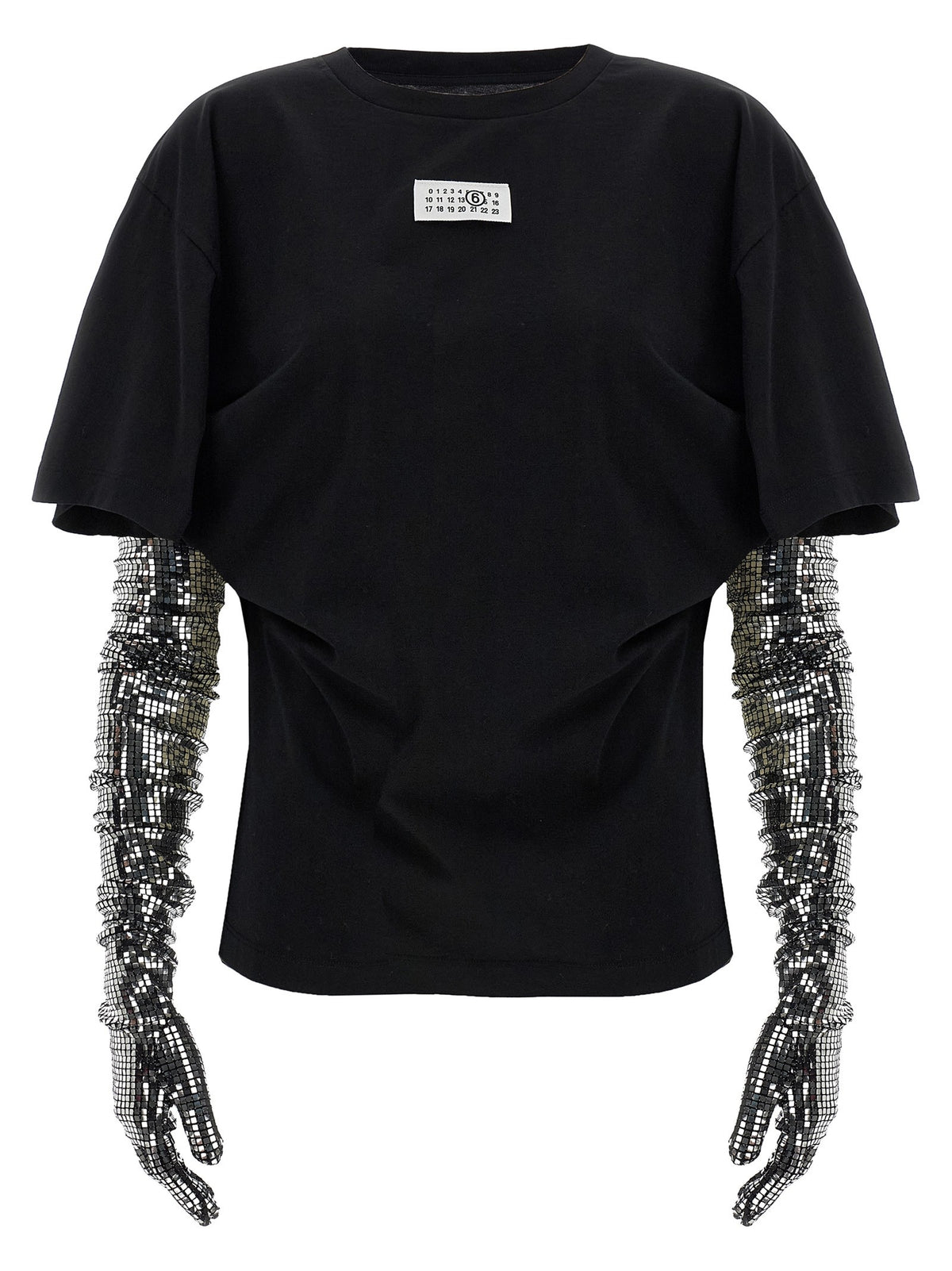 MM6 Maison Margiela Sequin Gloves Shirt Black