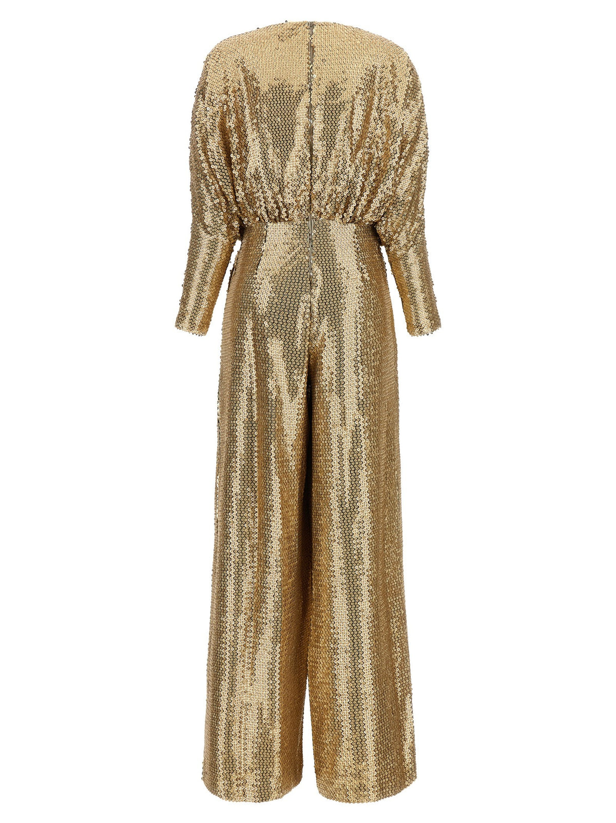 Elie Saab Sequin Jersey Jumpsuit Gold, view 2