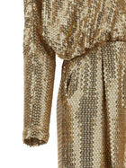 Elie Saab Sequin Jersey Jumpsuit Gold, view 4