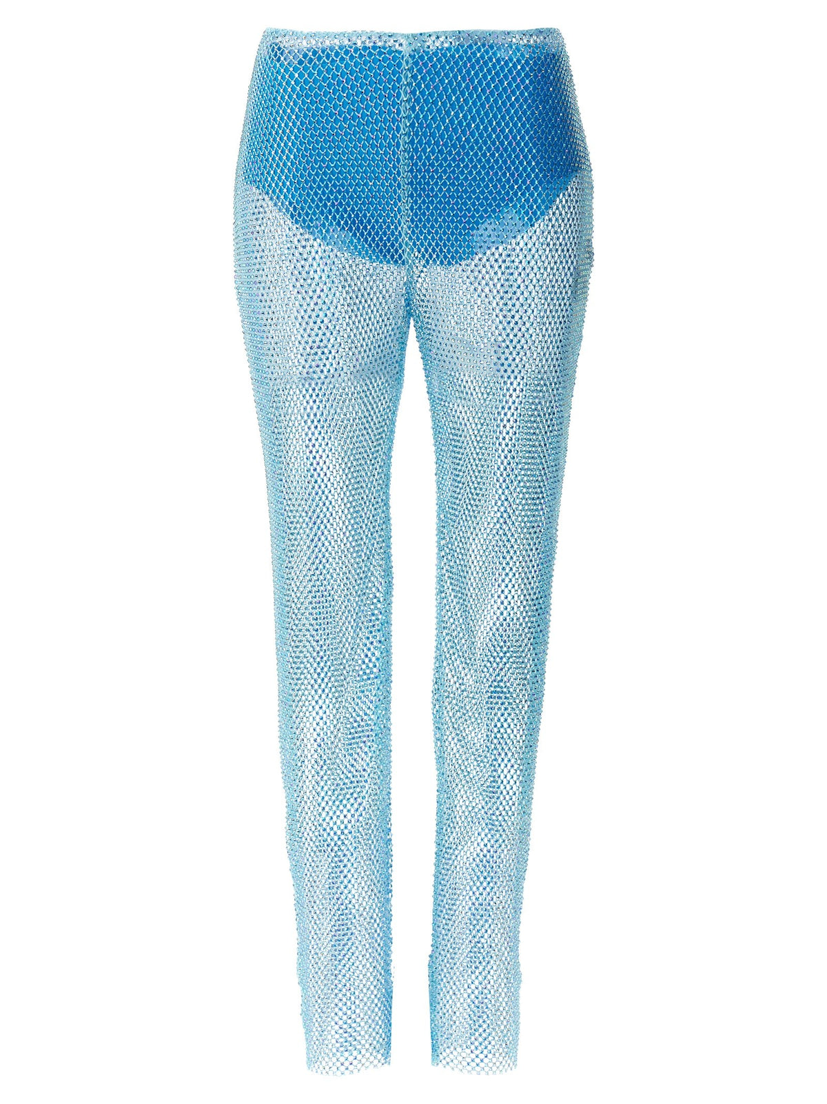 Giuseppe Di Morabito Sequin Mesh Pants Blue