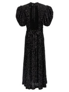 ROTATE Birger Christensen Sequin Midi Dress Black, view 2