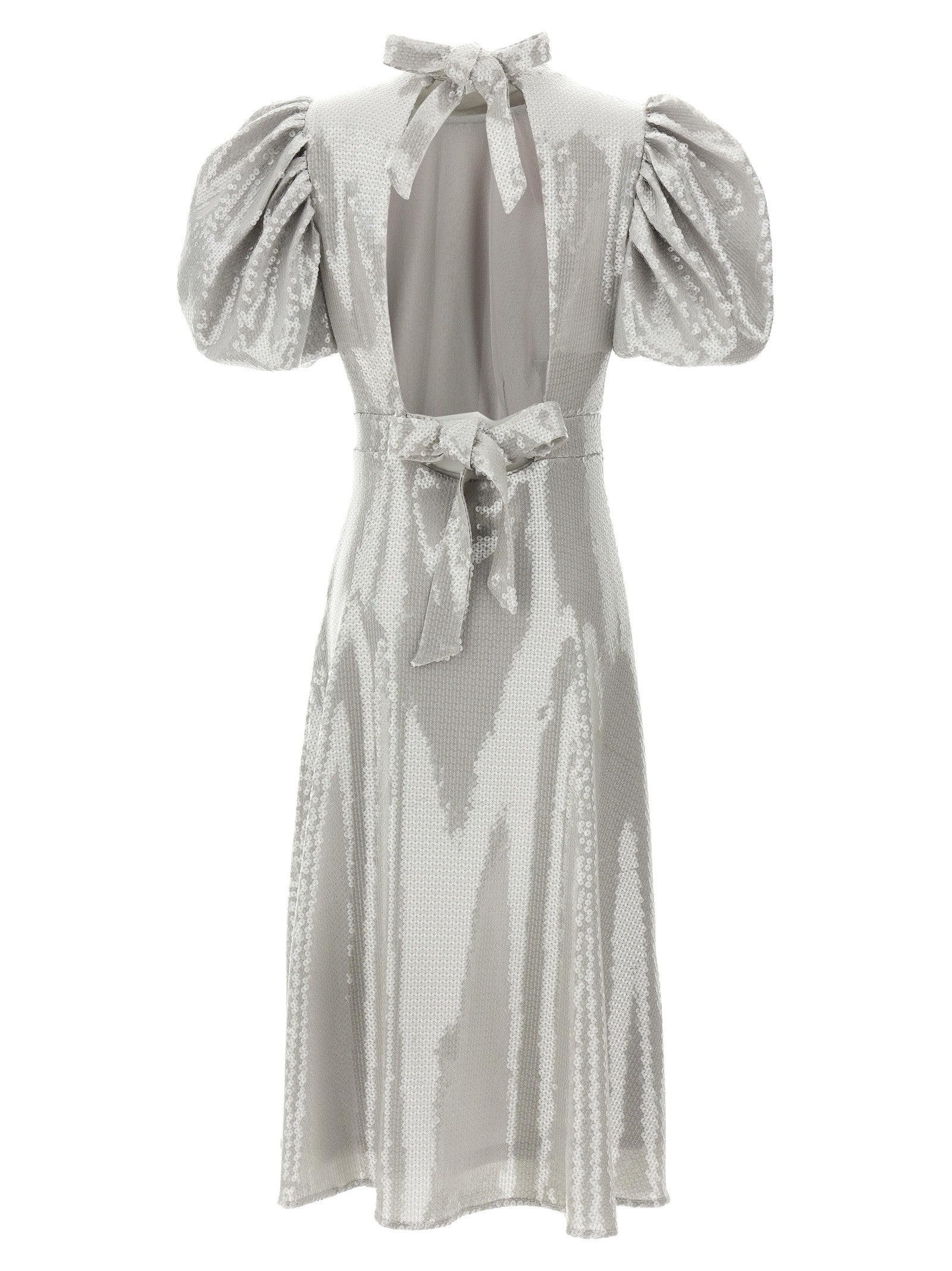ROTATE Birger Christensen Sequin Midi Dress Grey