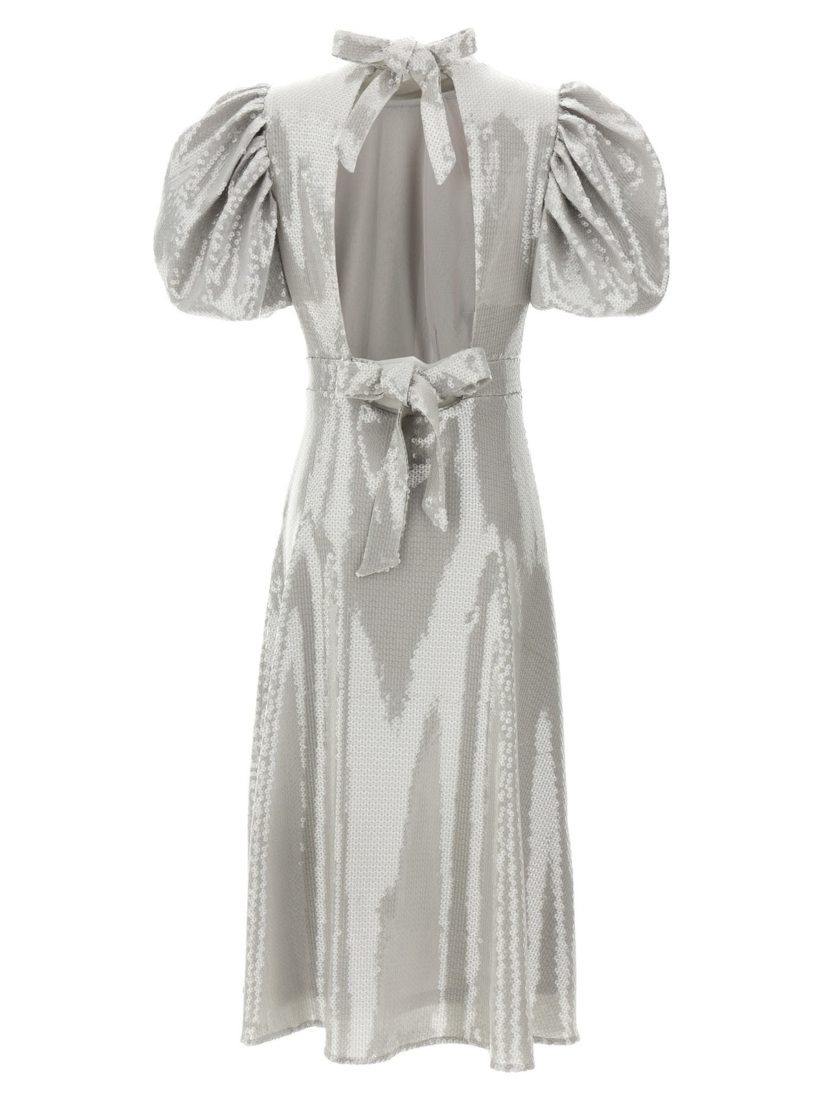 ROTATE Birger Christensen Sequin Midi Dress Grey, view 2