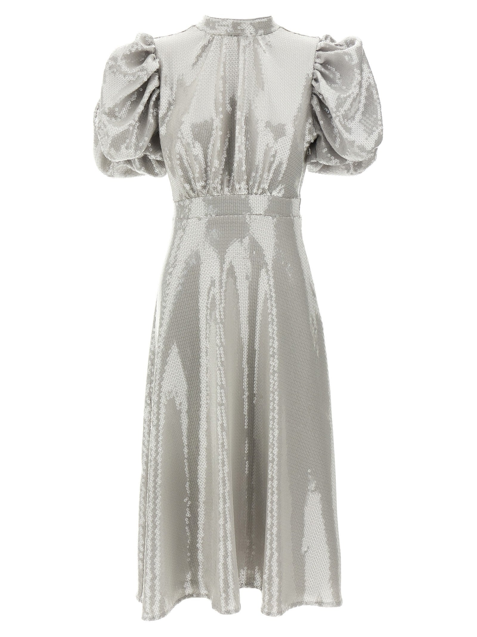 ROTATE Birger Christensen Sequin Midi Dress Grey
