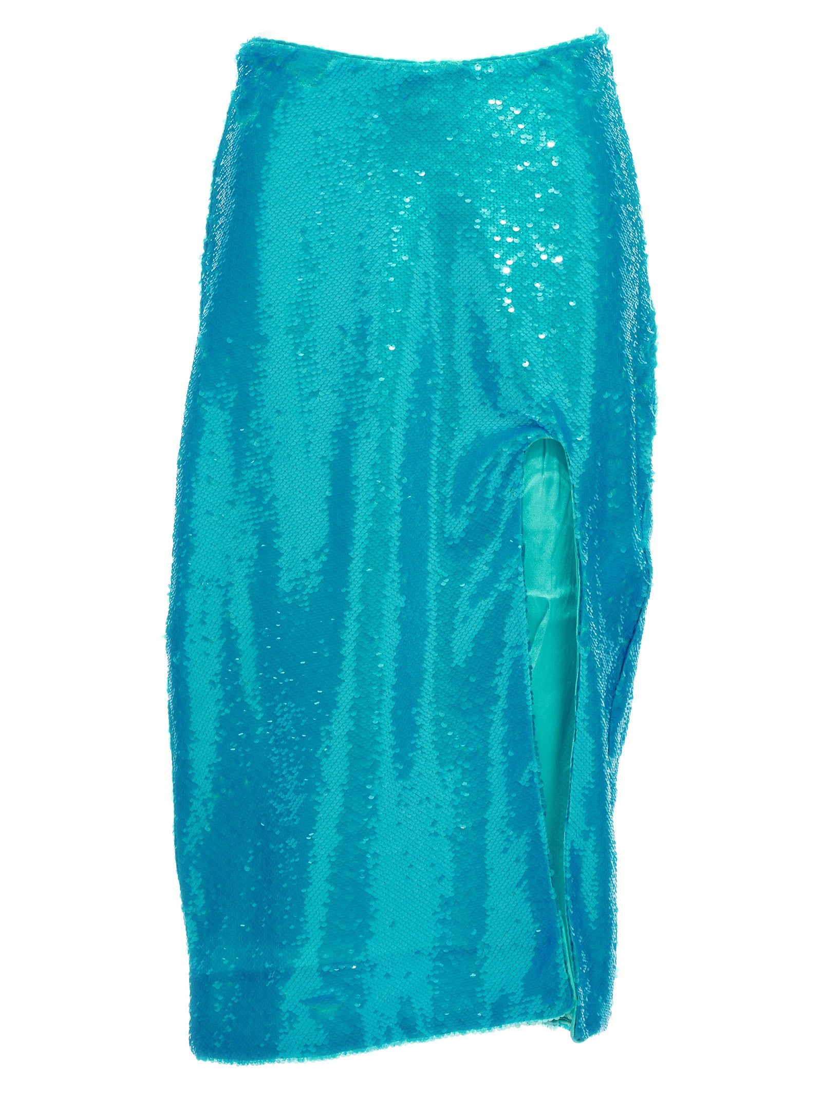 Ganni Sequin Midi Skirt Blue