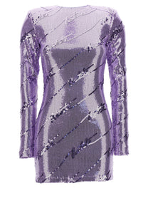 ROTATE Birger Christensen Sequin Mini Dress Purple