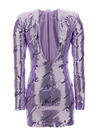 ROTATE Birger Christensen Sequin Mini Dress Purple, view 2