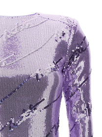 ROTATE Birger Christensen Sequin Mini Dress Purple