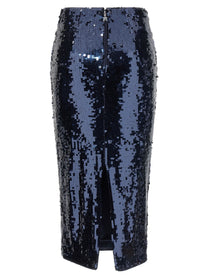 ROTATE Birger Christensen Sequin Pencil Skirt Blue, view 2