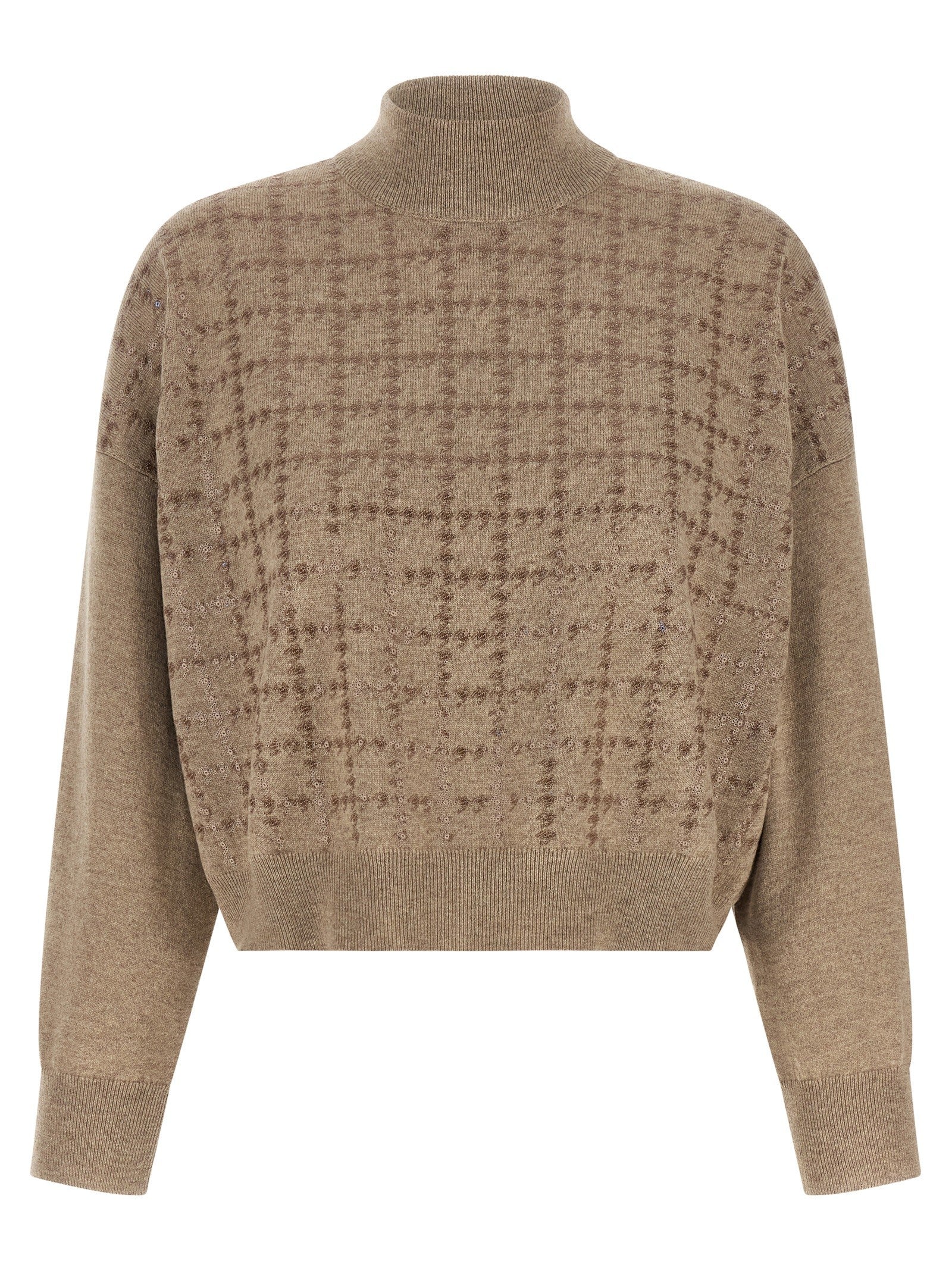 Brunello Cucinelli Sequin Sweater Beige