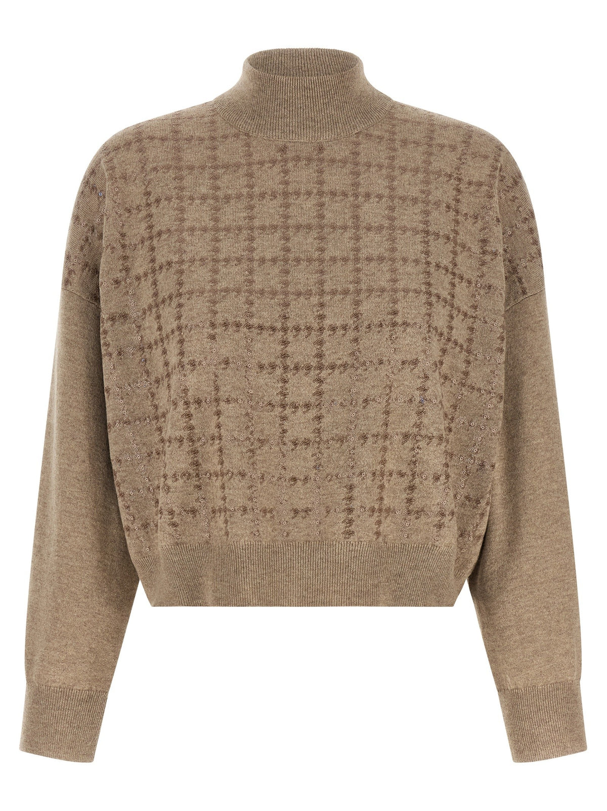 Brunello Cucinelli Sequin Sweater Beige