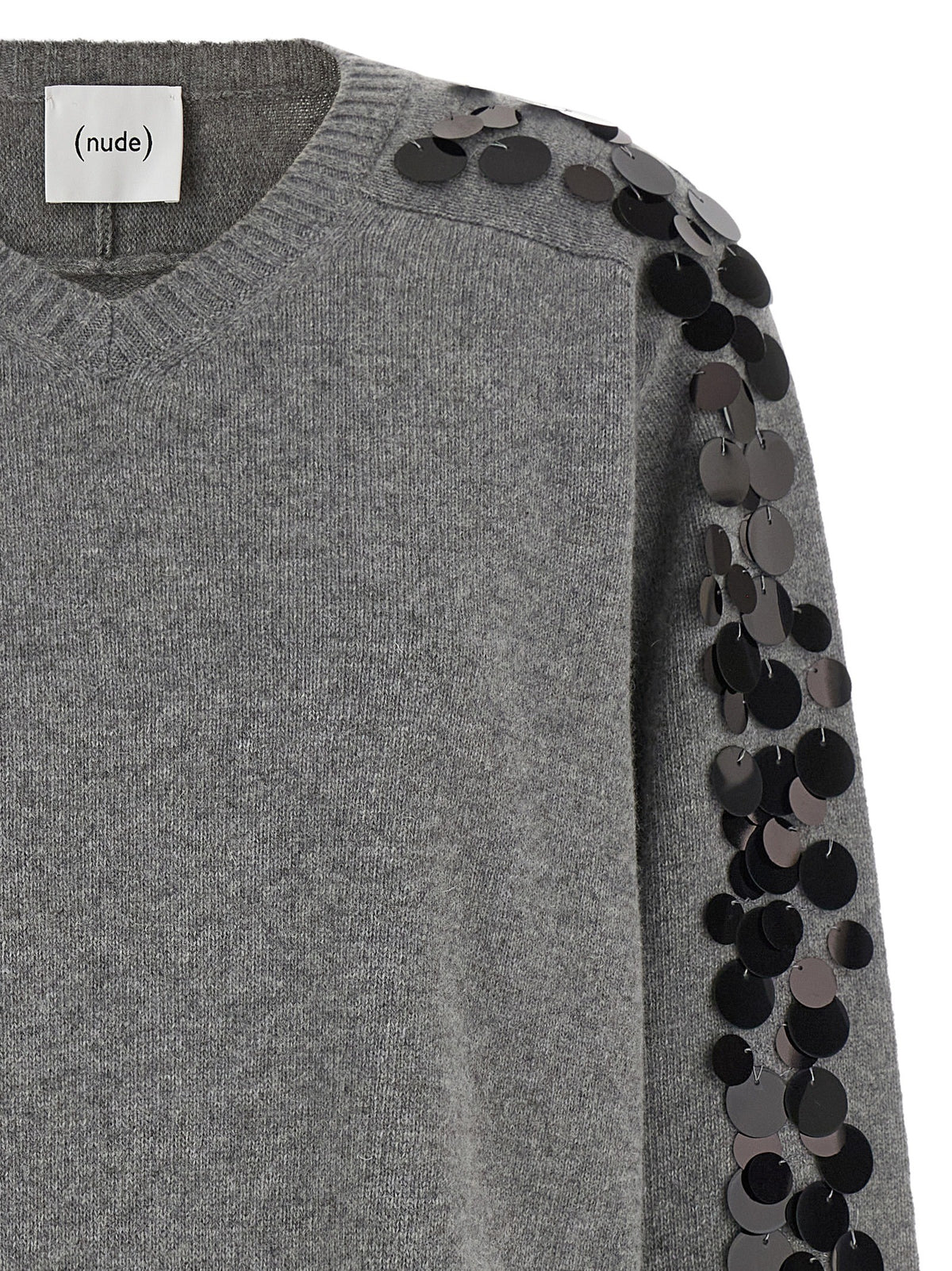 Nude Lucy Sequin Sweater Grey, view 3