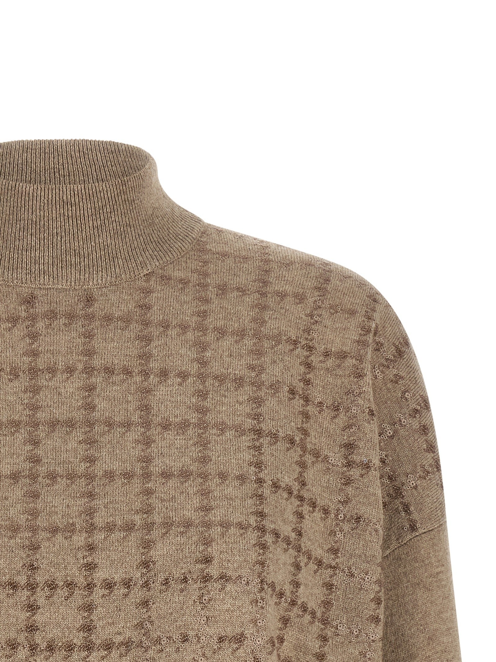Brunello Cucinelli Sequin Sweater Beige