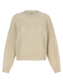Brunello Cucinelli Sequin Sweater White