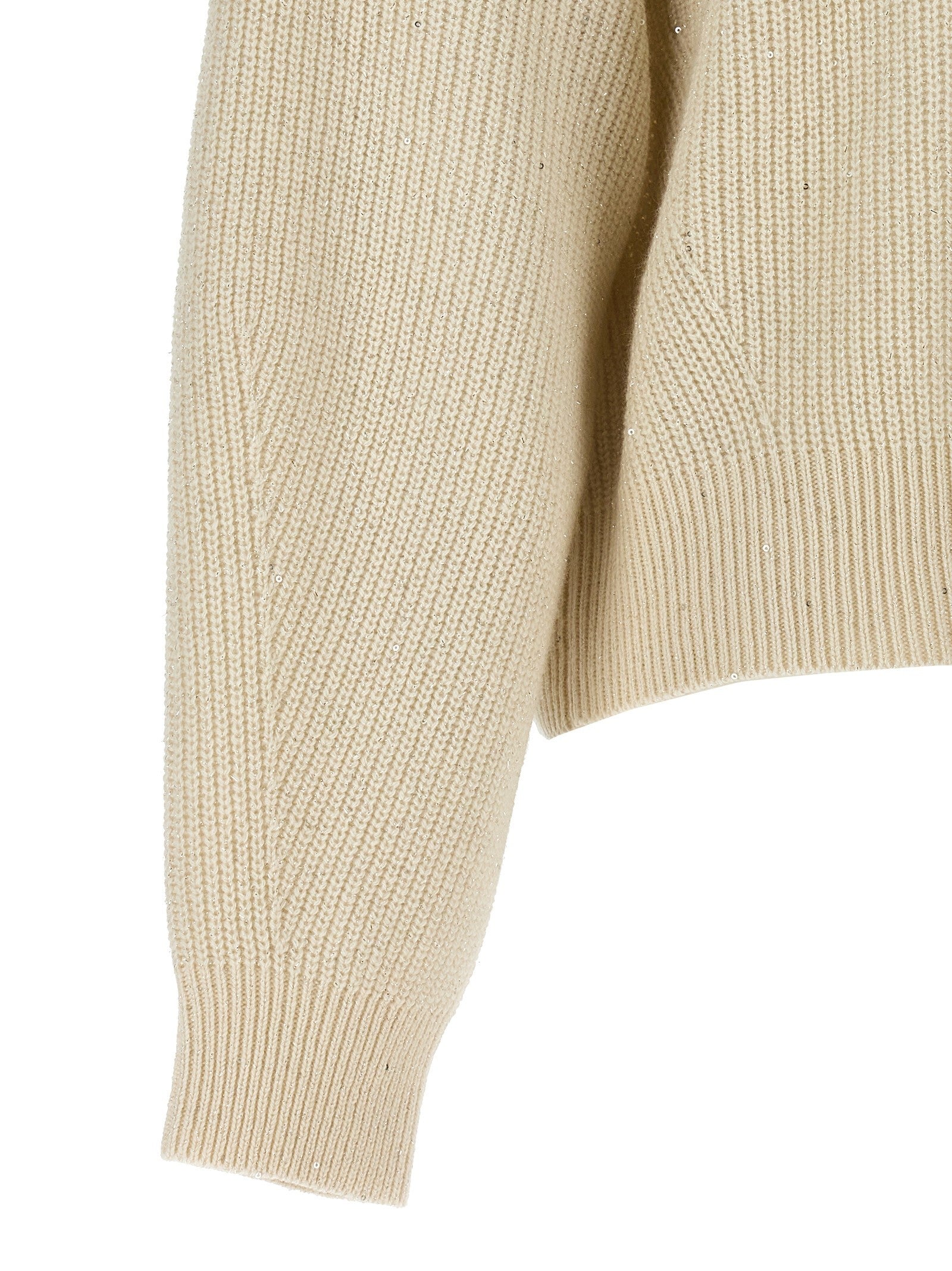 Brunello Cucinelli Sequin Sweater White
