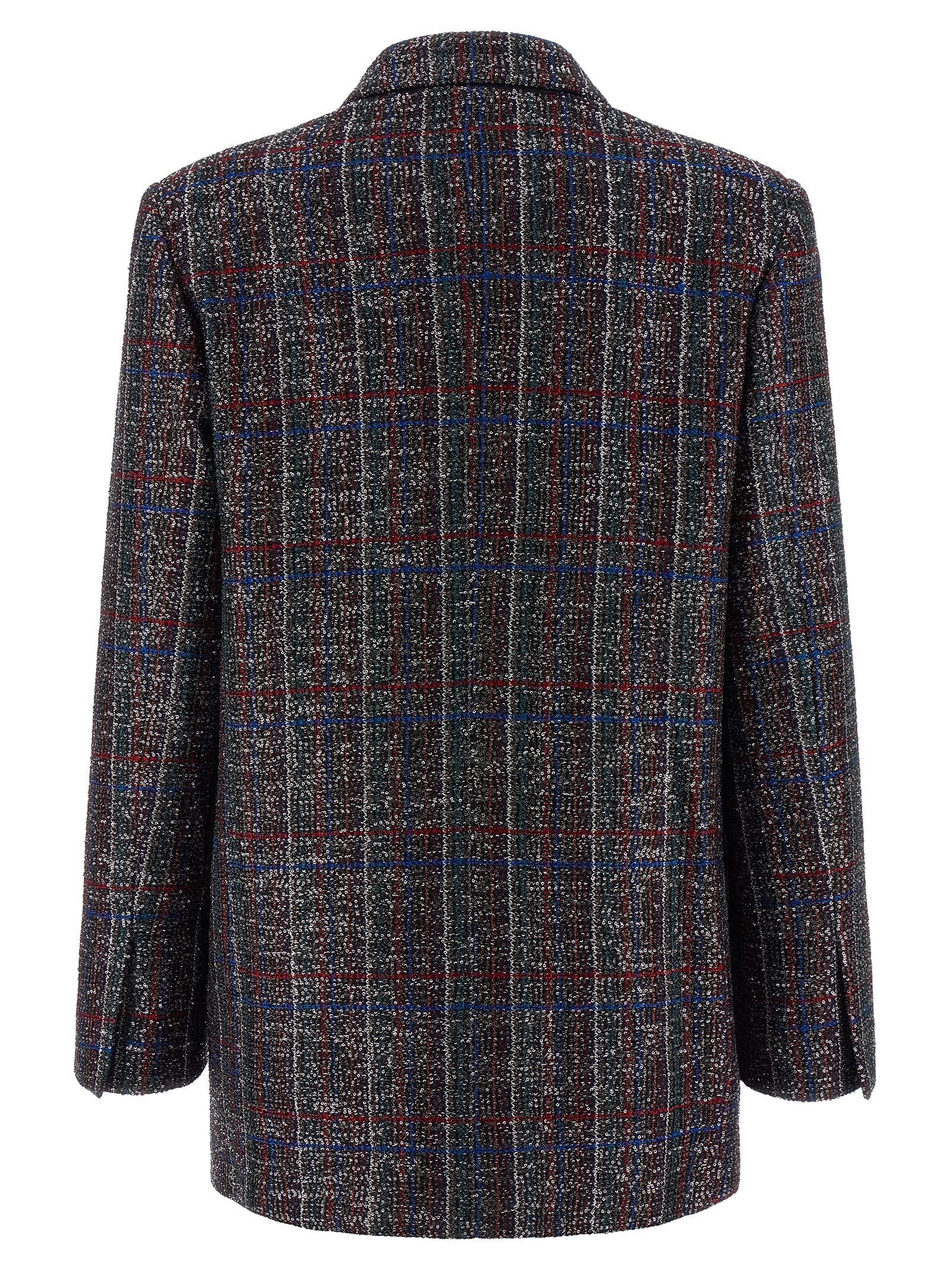 Missoni Sequin Tartan Blazer Gold