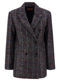 Missoni Sequin Tartan Blazer Gold
