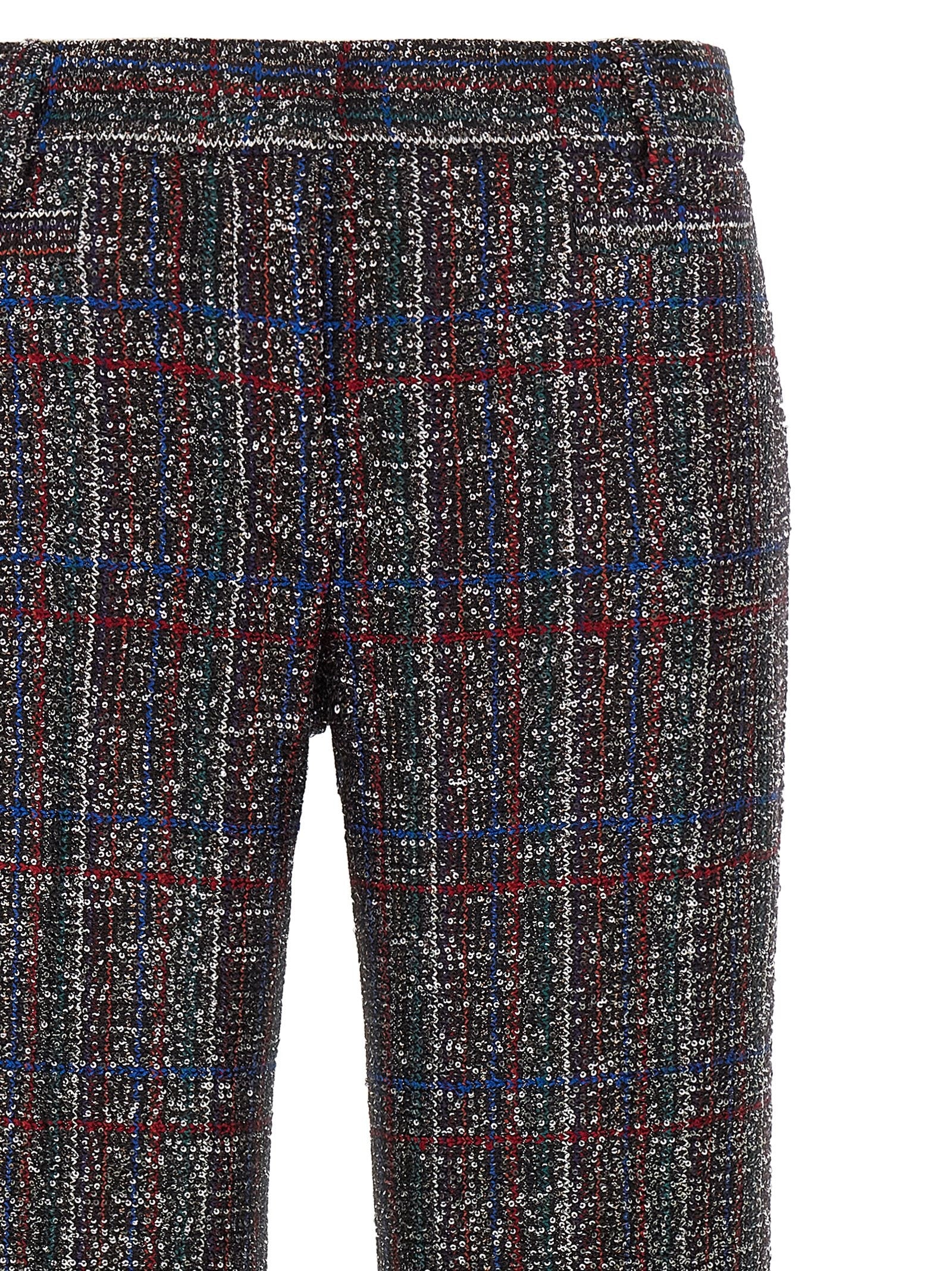 Missoni Sequin Tartan Pants Gold