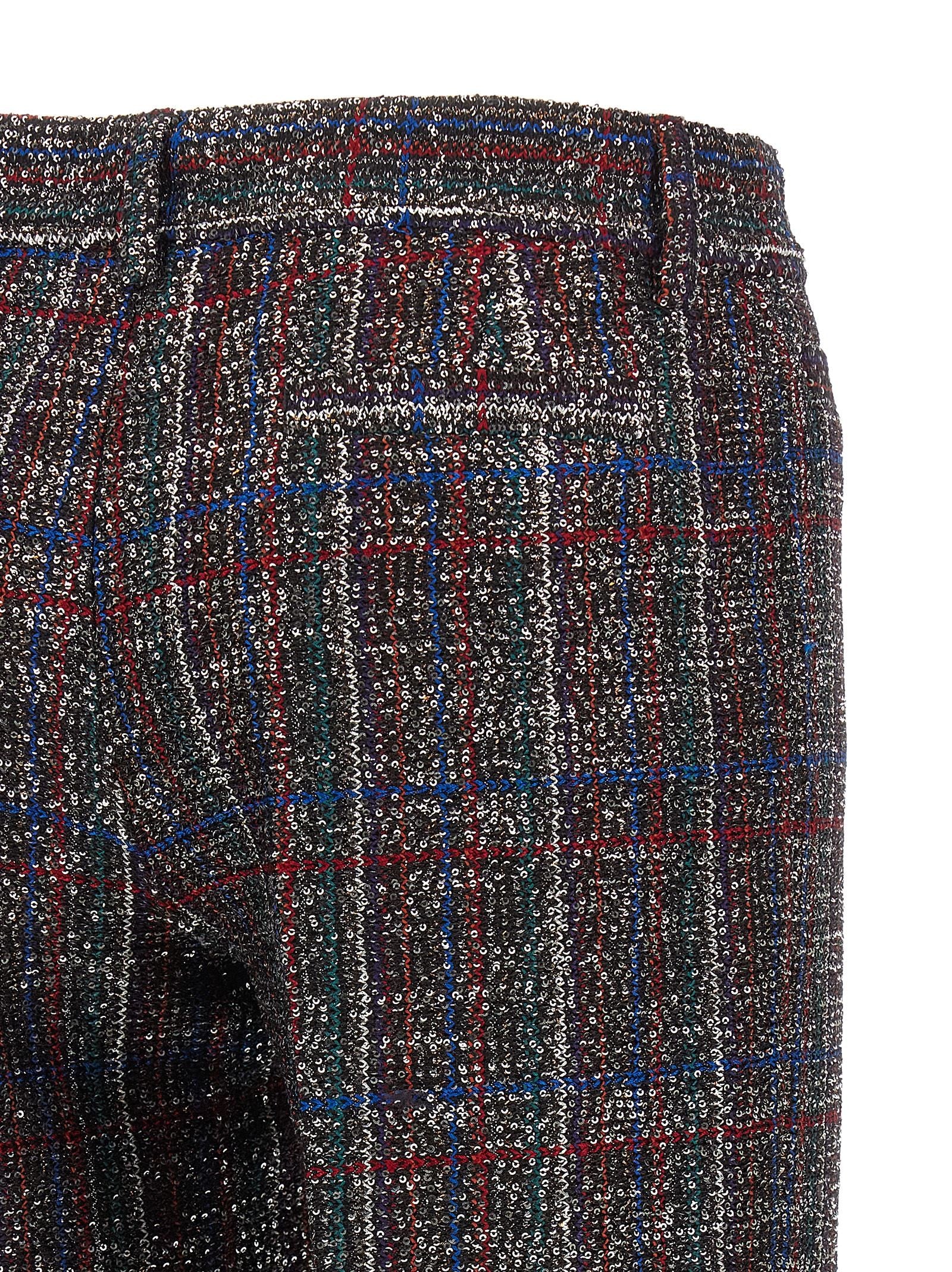 Missoni Sequin Tartan Pants Gold