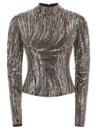 Rabanne Sequin Top Brown