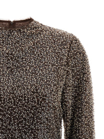 ROTATE Birger Christensen Sequin Top Beige