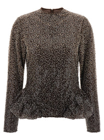 ROTATE Birger Christensen Sequin Top Beige