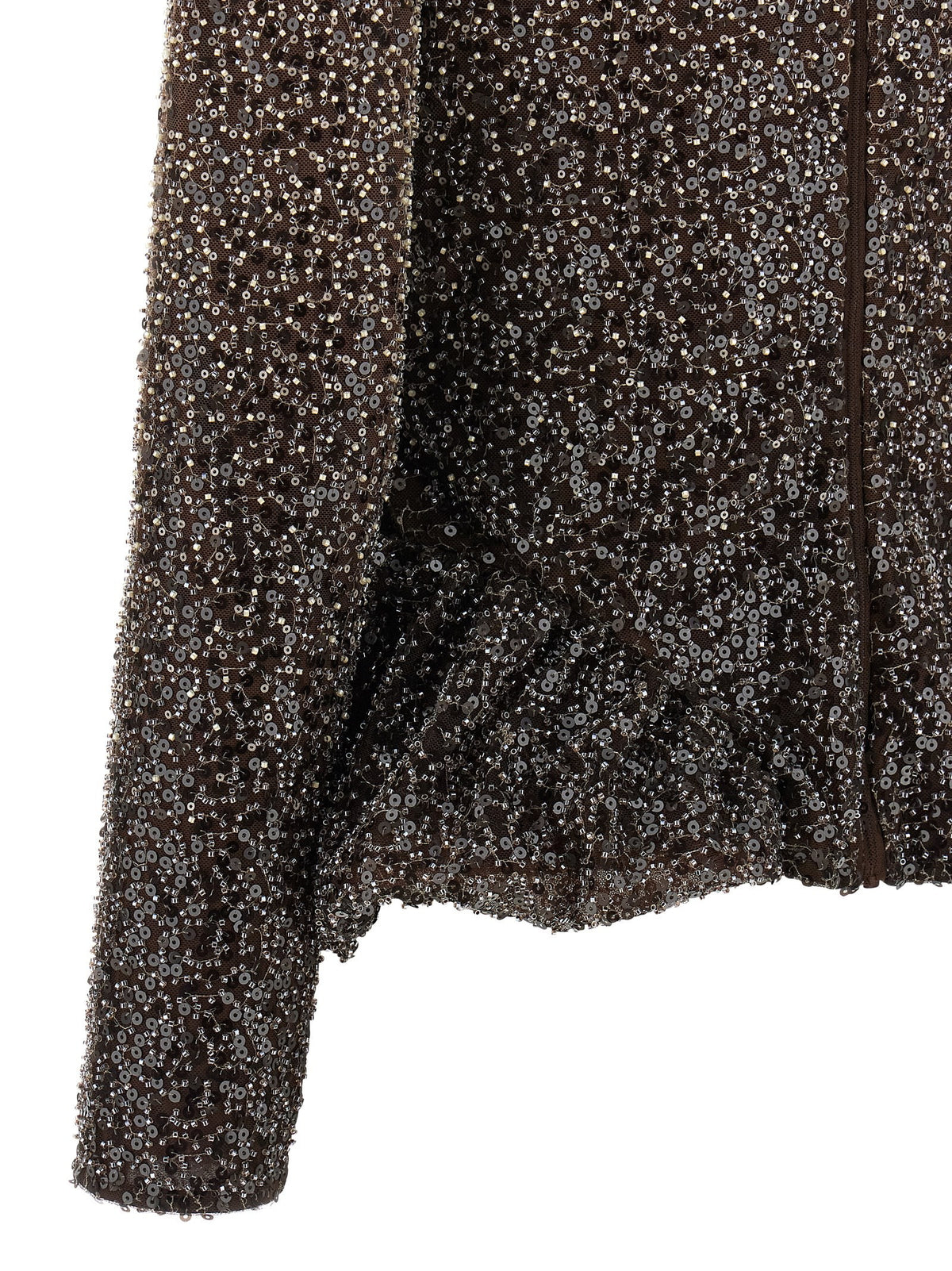 ROTATE Birger Christensen Sequin Top Beige