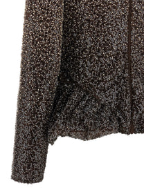 ROTATE Birger Christensen Sequin Top Beige
