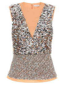 Rabanne Sequin Top Blue