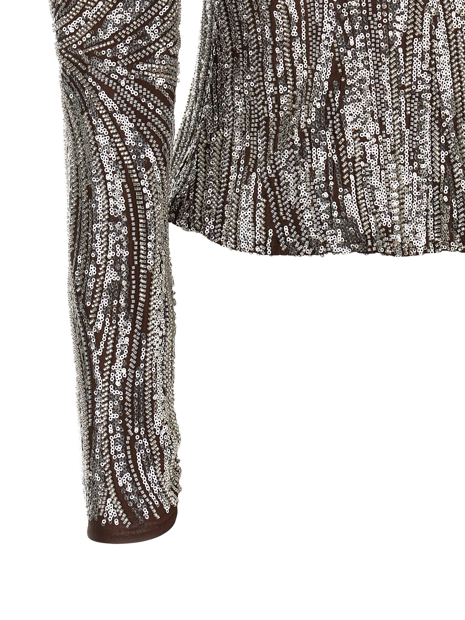 Rabanne Sequin Top Brown