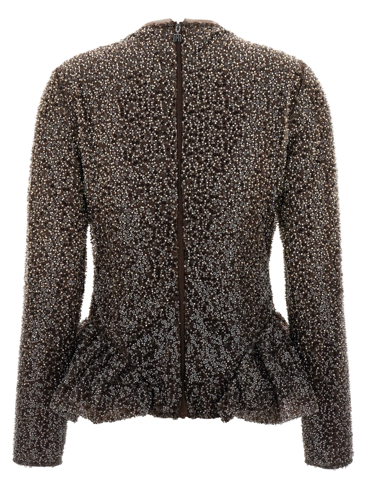 ROTATE Birger Christensen Sequin Top Beige