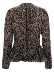 ROTATE Birger Christensen Sequin Top Beige