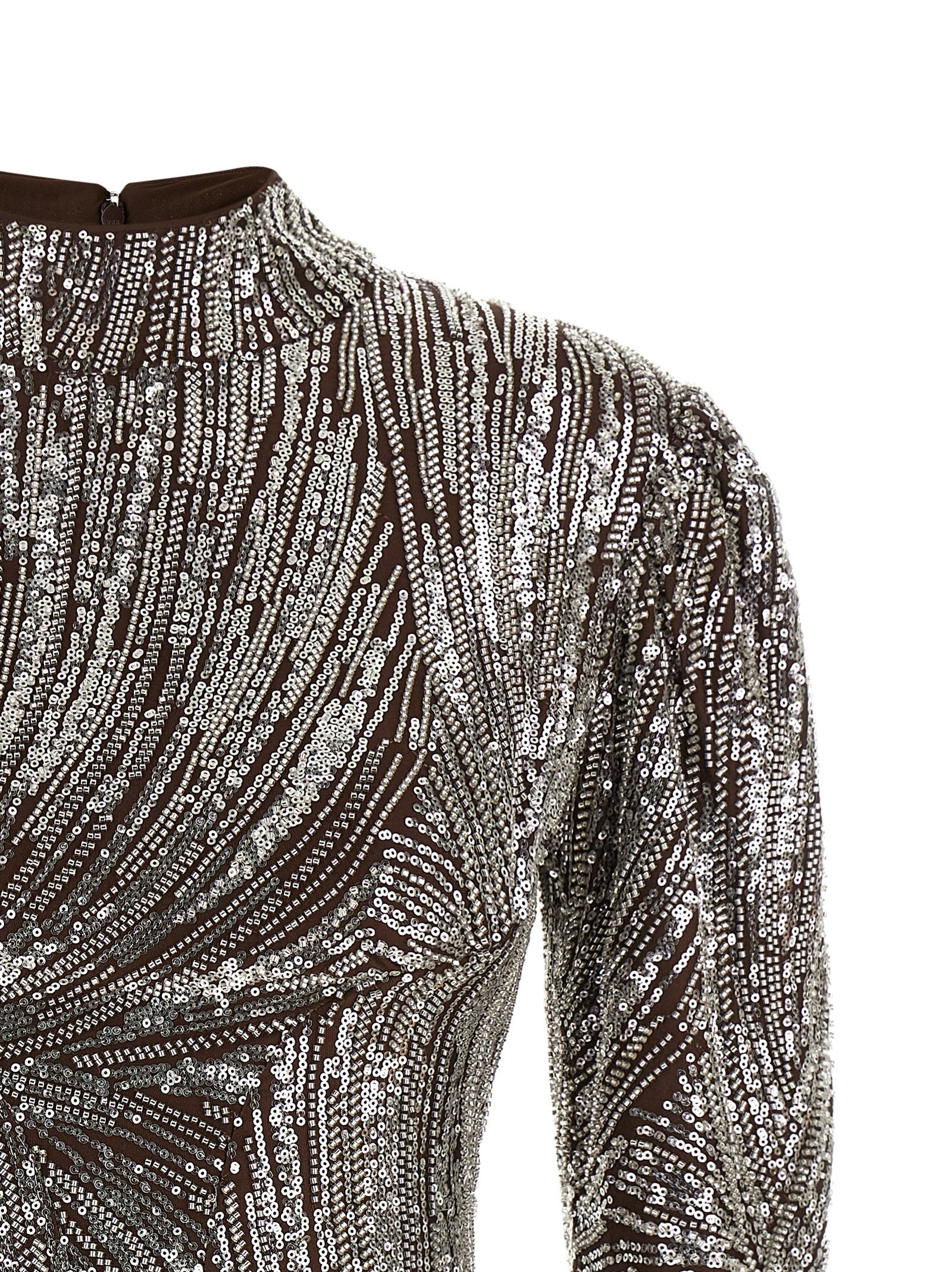 Rabanne Sequin Top Brown