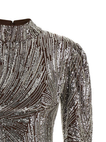 Rabanne Sequin Top Brown