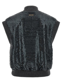 Peserico Sequin Vest Grey