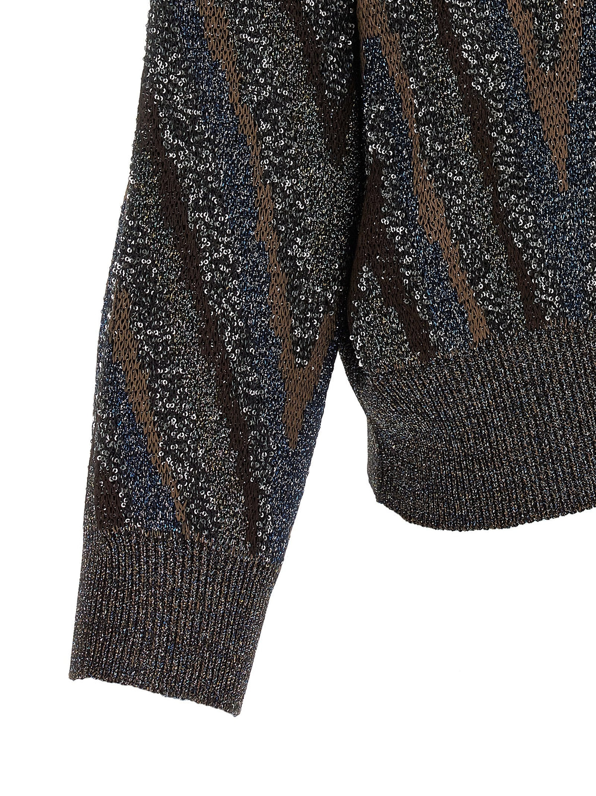 Missoni Sequin Zigzag Cardigan Gold, view 4