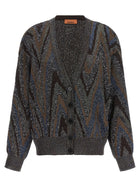 Missoni Sequin Zigzag Cardigan Gold