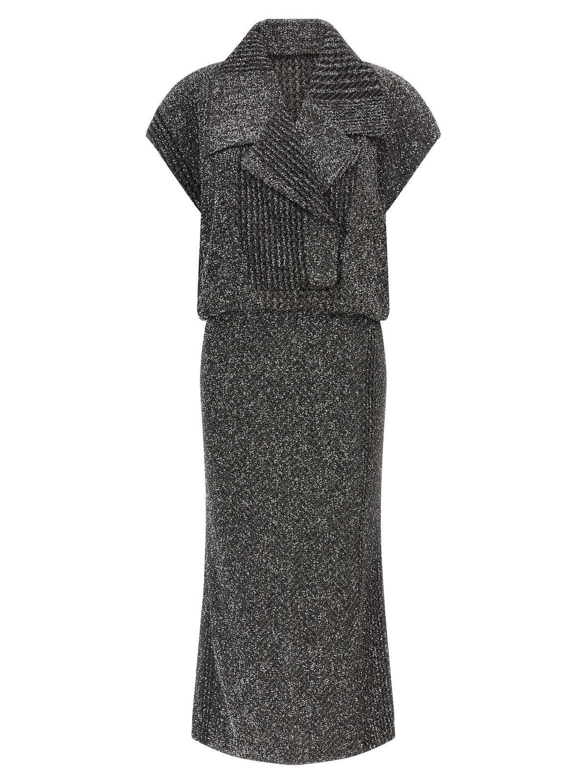 Missoni Sequin Zigzag Dress Grey