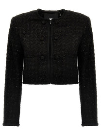 ROTATE Birger Christensen Sequined Blazer Black