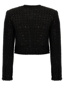 ROTATE Birger Christensen Sequined Blazer Black, view 2