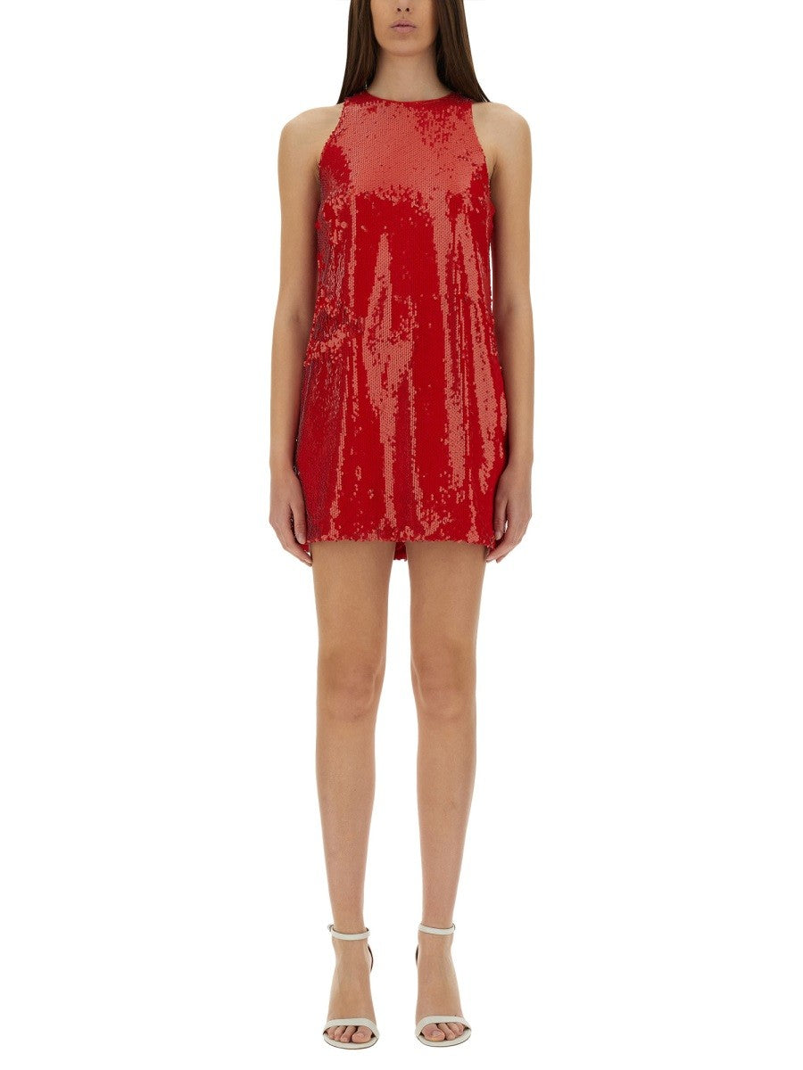 msgm Women's Sequined Dress Red msgm