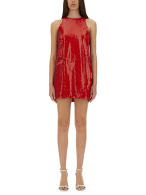 msgm Women's Sequined Dress Red msgm