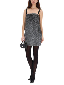 Dolce &amp; Gabbana Women's Sequined Mini Dress Silver