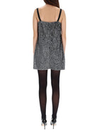 Dolce &amp; Gabbana Women's Sequined Mini Dress Silver